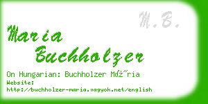 maria buchholzer business card